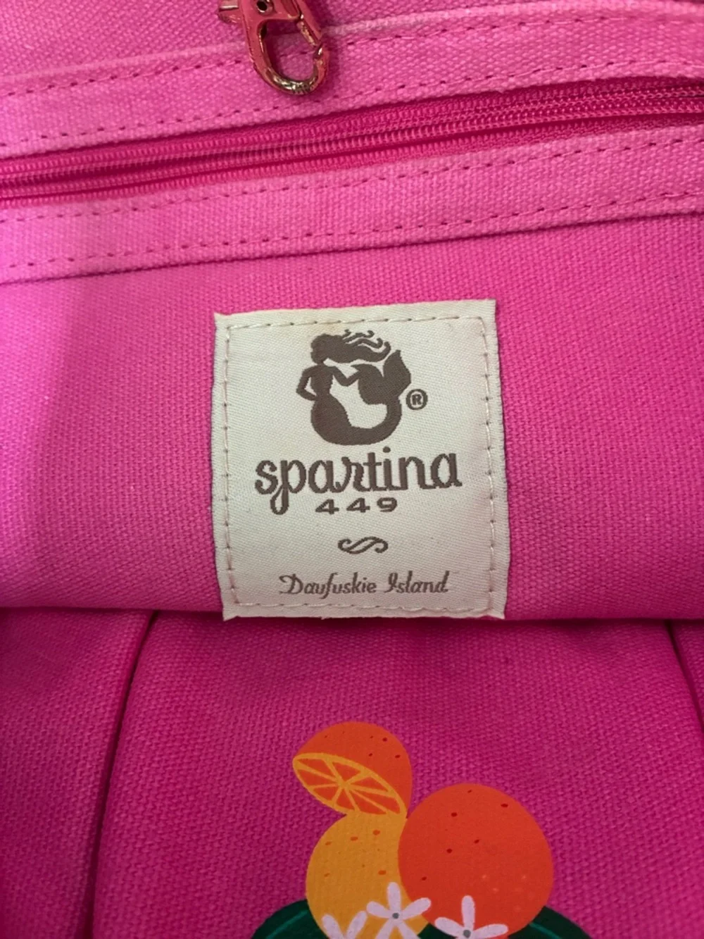 Rare Spartina 449 Florida Map Tote Bag in Mint and Cream